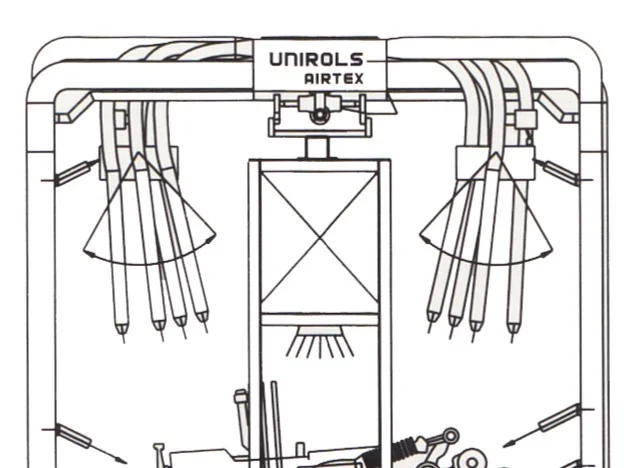 Overhead travelling cleaner - for weaving units - Bus bar travelling cleaner